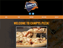Tablet Screenshot of campyspizza.com